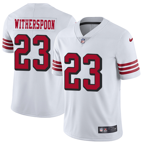 San Francisco 49ers Limited White Men Ahkello Witherspoon NFL Jersey #23 Rush Vapor Untouchable